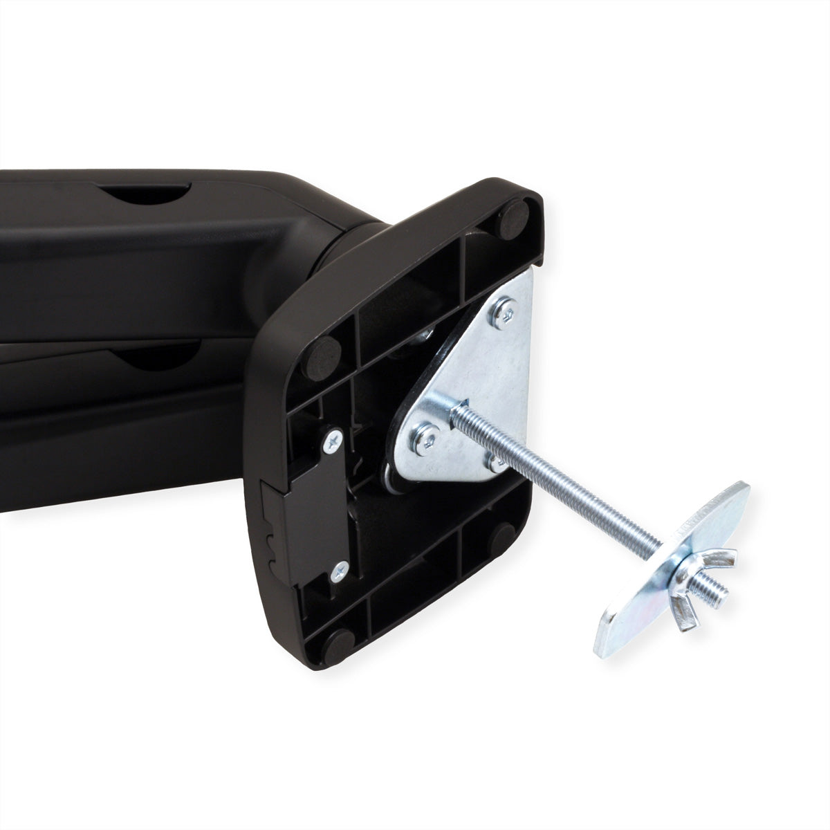 VALUE Monitorarm Tischhalterung – 2 Monitore – 12–27" – VESA 75×75/100×100 mm – Gasfeder – Schwarz