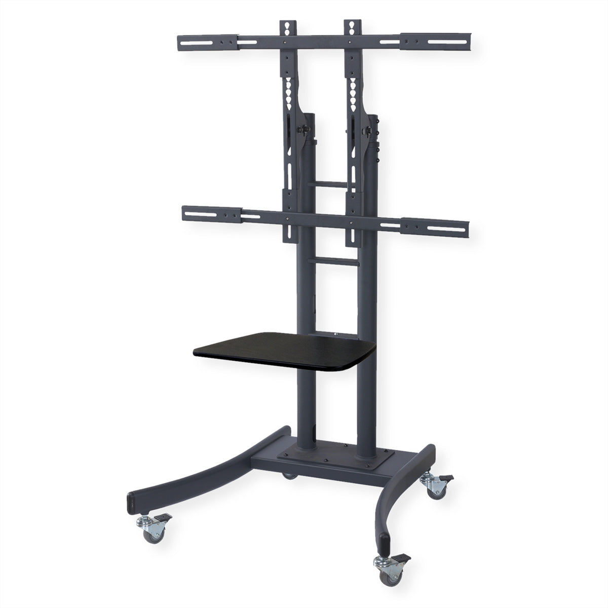 VALUE TV-Wagen – 32–100" – VESA 200×200–800×600 – bis 125 kg, Höhenverstellbar, mit Rollen – Schwarz