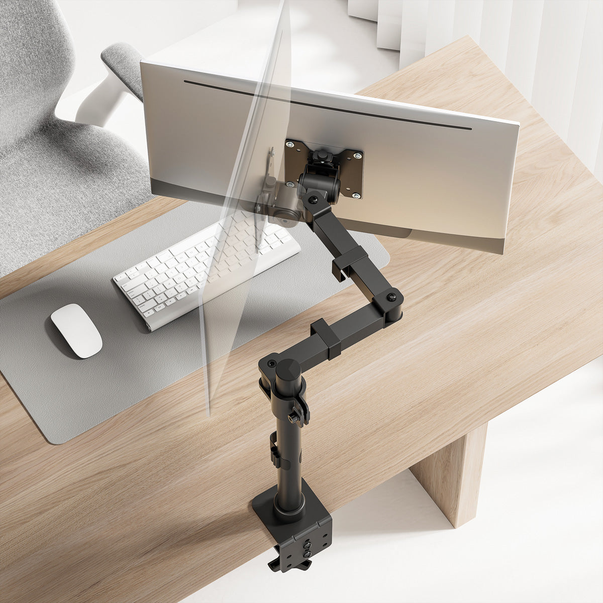 VALUE Schwerlast-LCD-Arm – Monitorarm Tischhalterung – 17–49" – VESA 75×75/100×100 mm – bis 20 kg pro Monitor