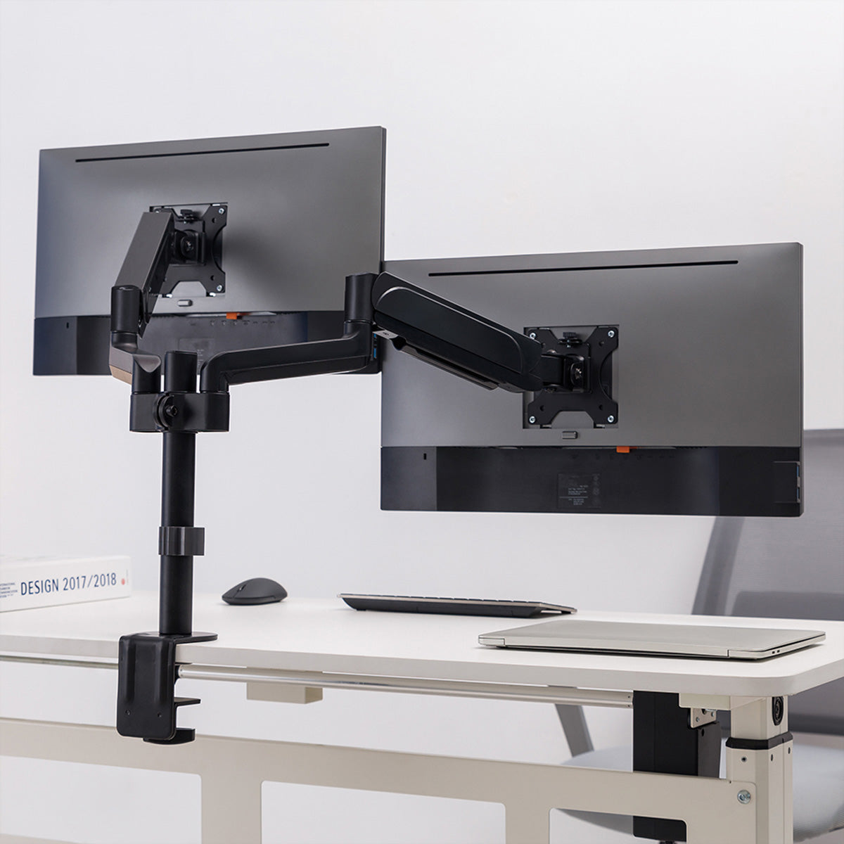 VALUE Dual-Arm – Monitorarm Tischhalterung – 2 Monitore – 17–32" – VESA 75×75/100×100 mm – bis 9 kg/Monitor