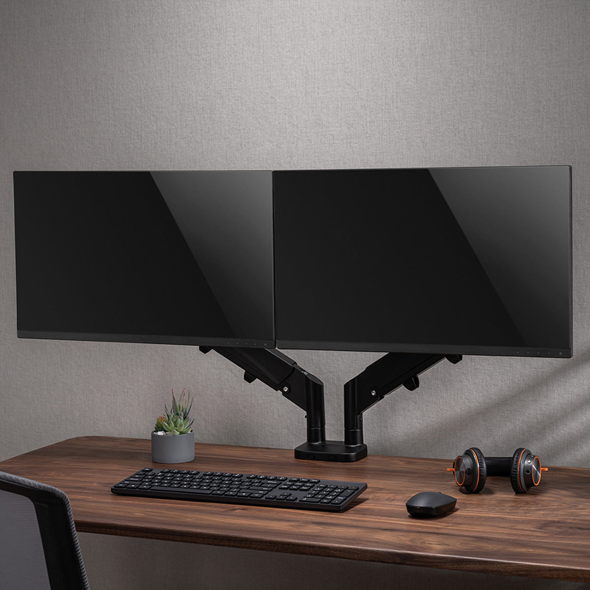 VALUE Monitorarm Tischhalterung – 2 Monitore – 17–32" – VESA 75×75/100×100 mm – bis 9 kg/Monitor