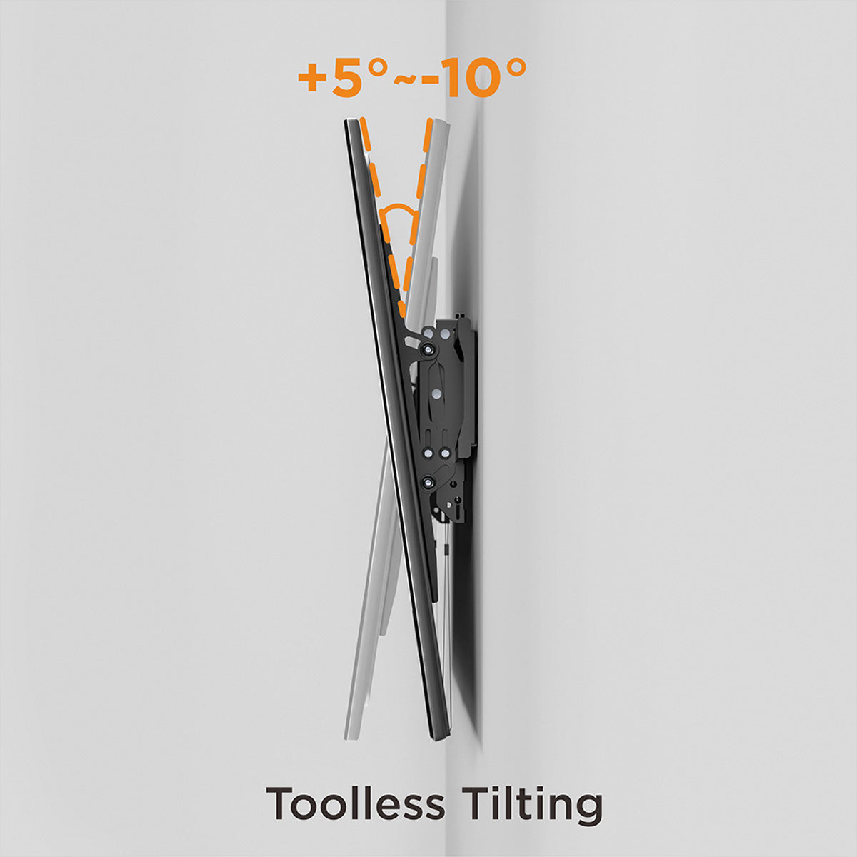 VALUE Wandhalterung – Vollbeweglich – 37–80" – VESA 200×200–600×400 – bis 75 kg, Höhenverstellbar – Schwarz