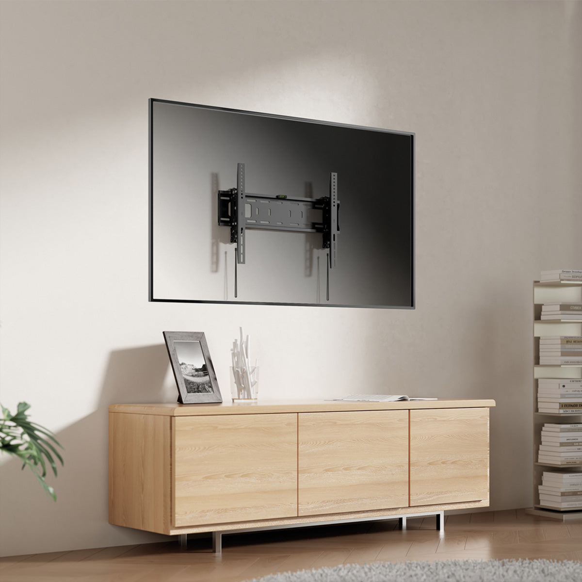 VALUE Wandhalterung – Vollbeweglich – 37–80" – VESA 200×200–600×400 – bis 75 kg, Höhenverstellbar – Schwarz