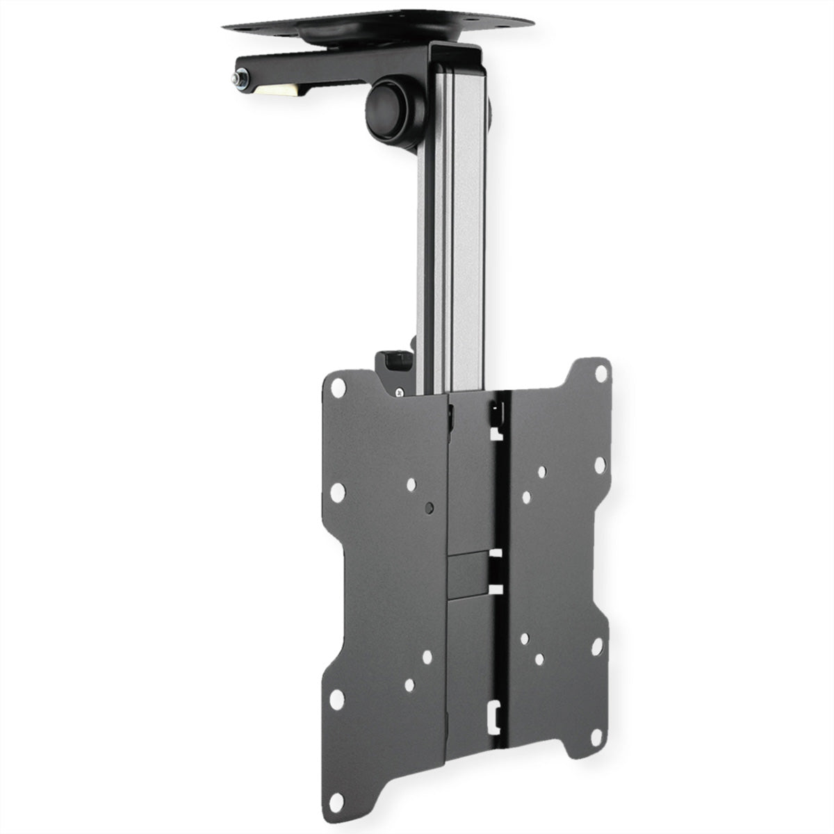 VALUE Deckenhalterung – 17–37" – VESA 75×75–200×200 – bis 20 kg, Teleskopmast, neigbar – schwarz