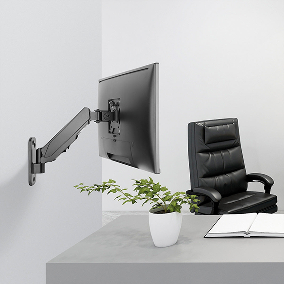 VALUE Monitor-Wandhalterung – 1 Monitor – 17–32" – VESA 75×75/100×100 mm – bis 8 kg/Monitor – Gasfeder