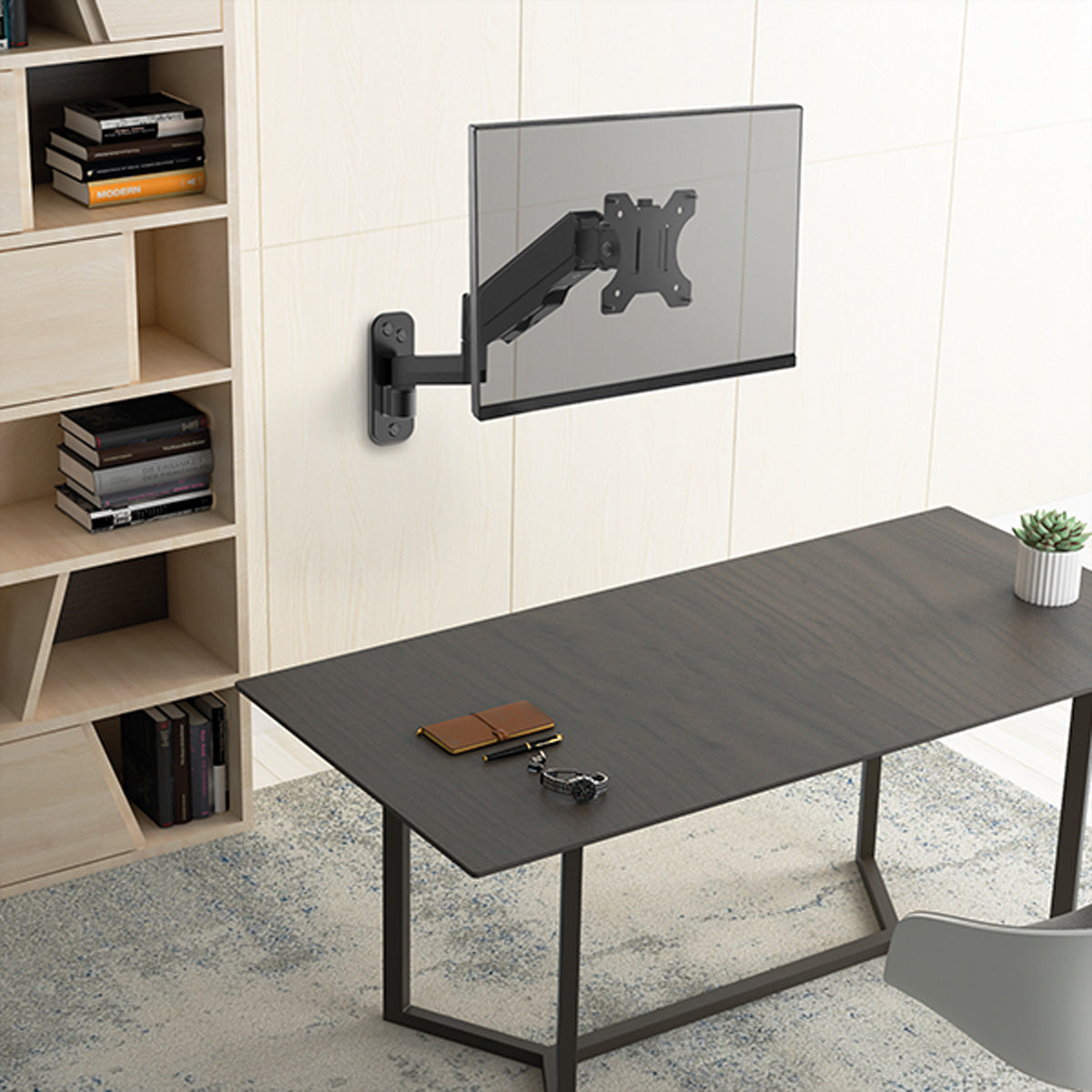 VALUE Monitor-Wandhalterung – 17–32" – VESA 75×75/100×100 mm – bis 8 kg/Monitor – Gasfeder – für Monitore