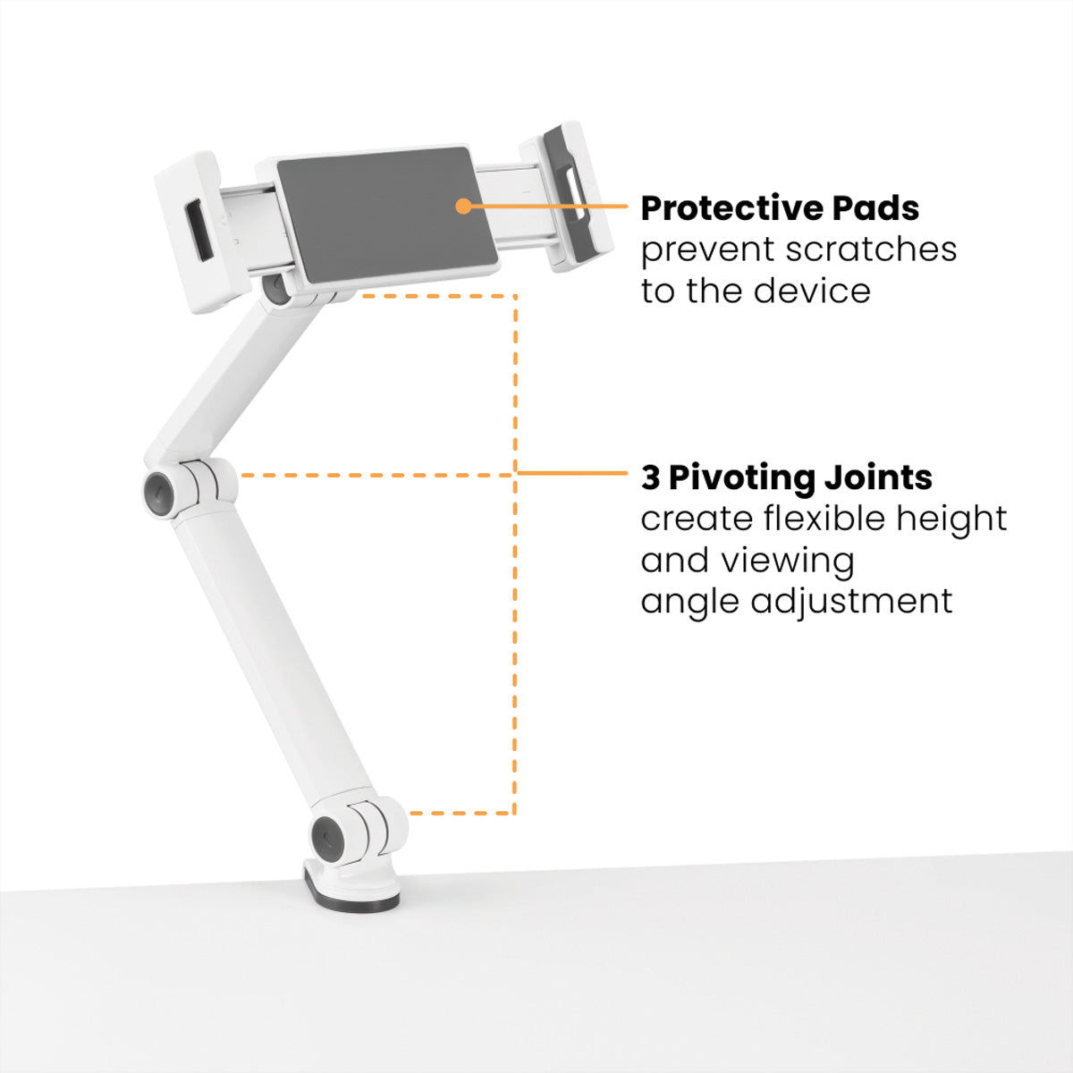 VALUE Tablet-Arm (Tischklemme) – für 4,7–12,9″, mit Kugelgelenk, bis 1 kg – Schwarz