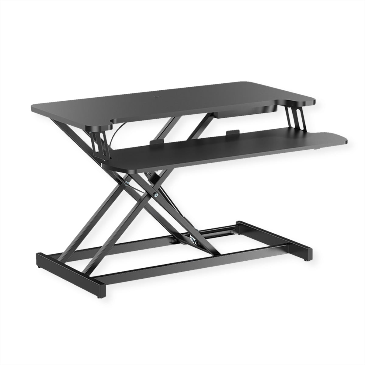 VALUE Höhenverstellbarer Tisch, 80 × 40 cm, Gasfeder, 11,5–51 cm, 15 kg, schwarz