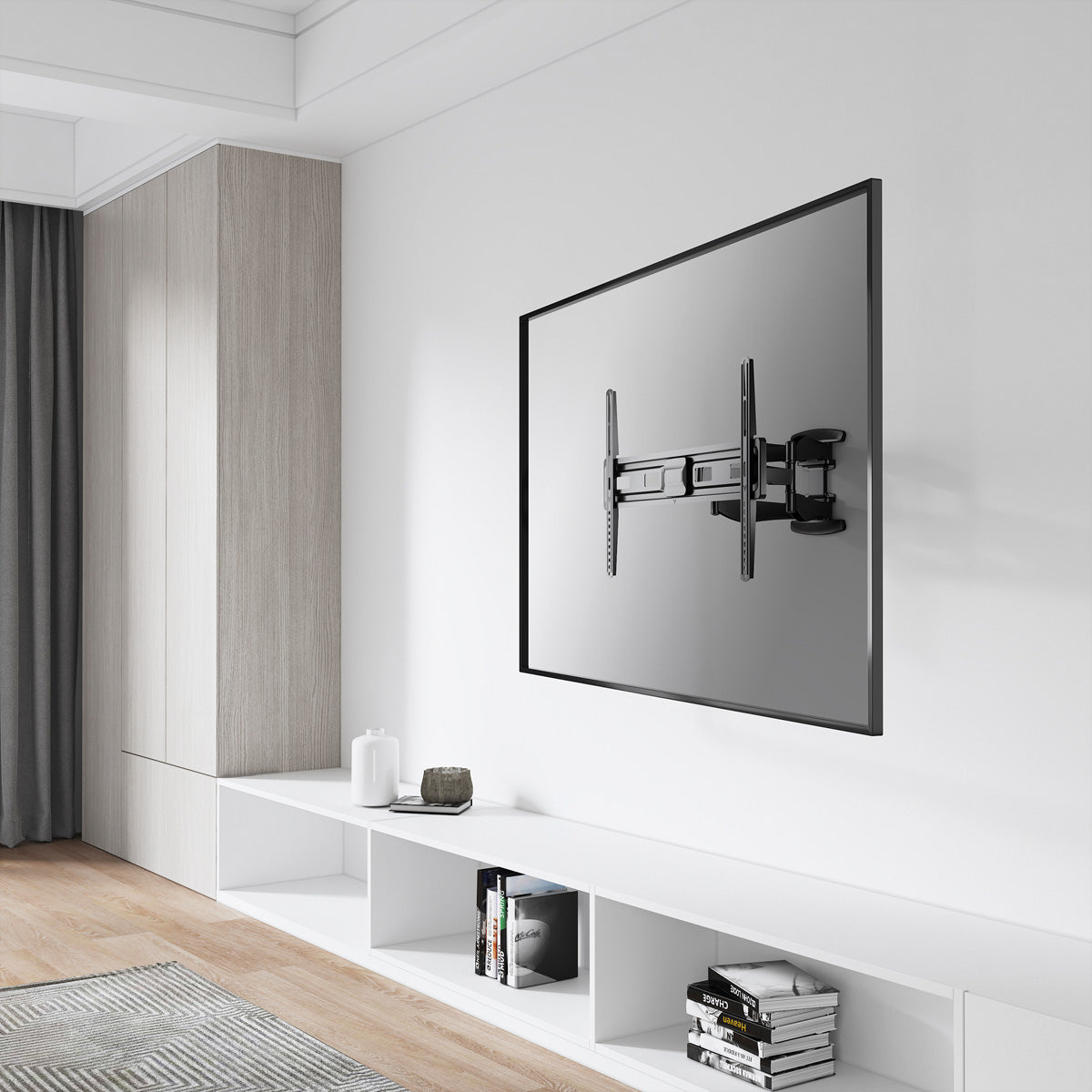 VALUE Wandhalterung – Vollbeweglich – 37–80" – VESA 200×200–400×400 – bis 45 kg, für TVs – Schwarz