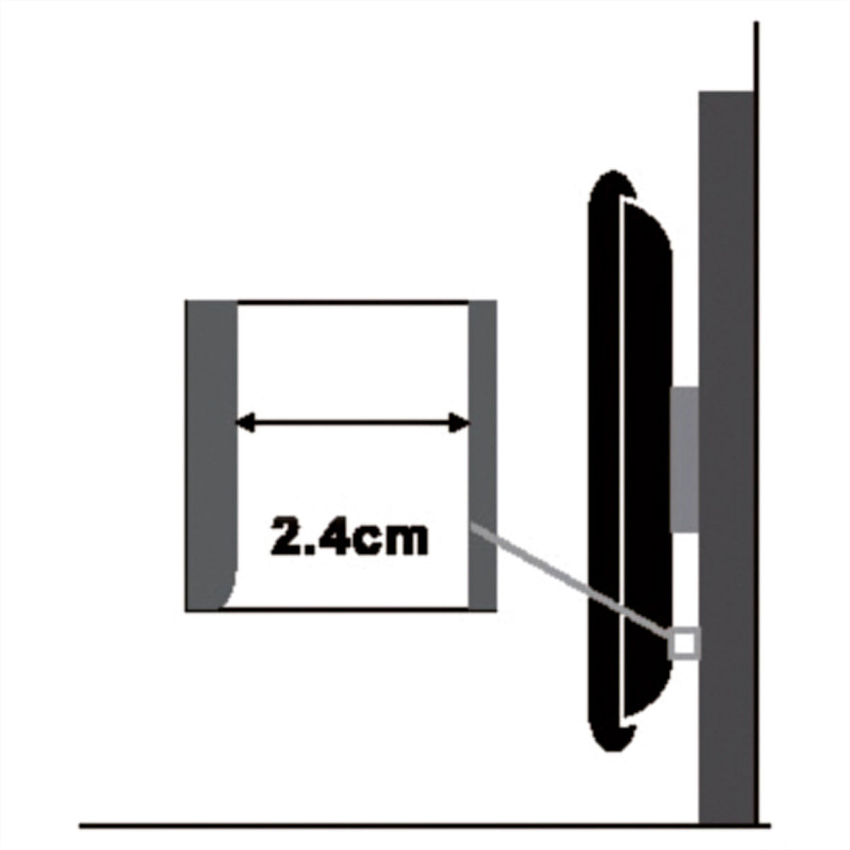 VALUE Wandhalterung – Fix – 32–60" – VESA 200×200–700×500 – bis 80 kg, Diebstahlsicherung – Schwarz