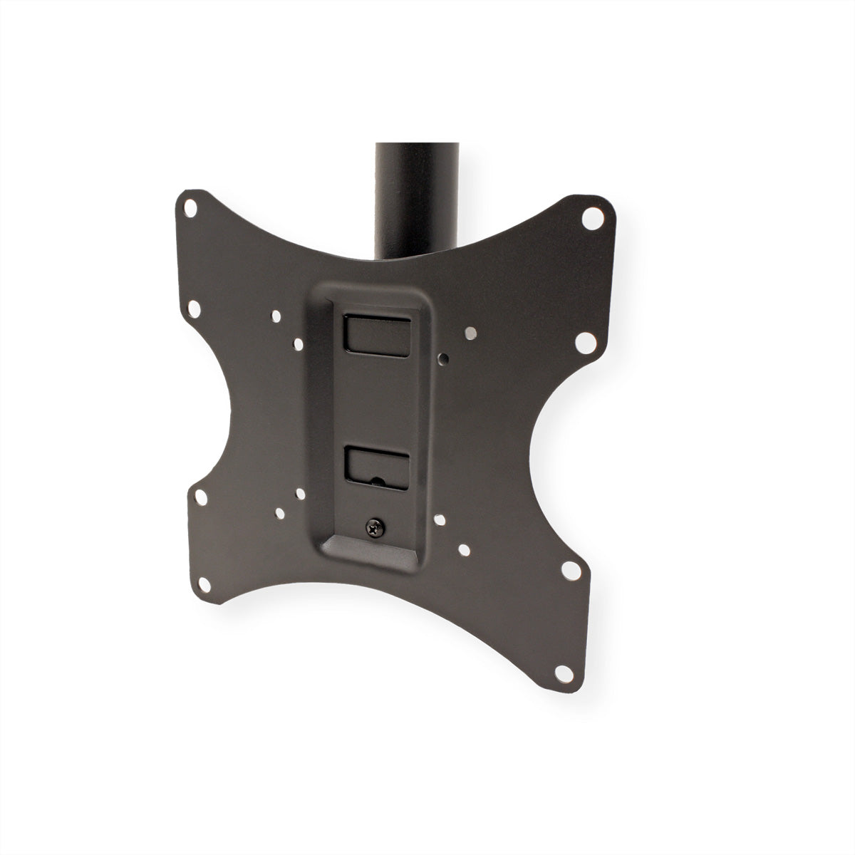 VALUE Deckenhalterung – bis 42" – VESA 75×75–200×200 – bis 50 kg, Teleskopmast, für 1 Display – Schwarz