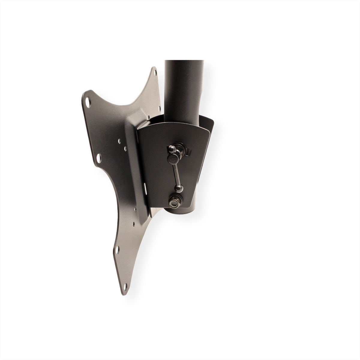 VALUE Deckenhalterung – bis 42" – VESA 75×75–200×200 – bis 50 kg, Teleskopmast, für 1 Display – Schwarz