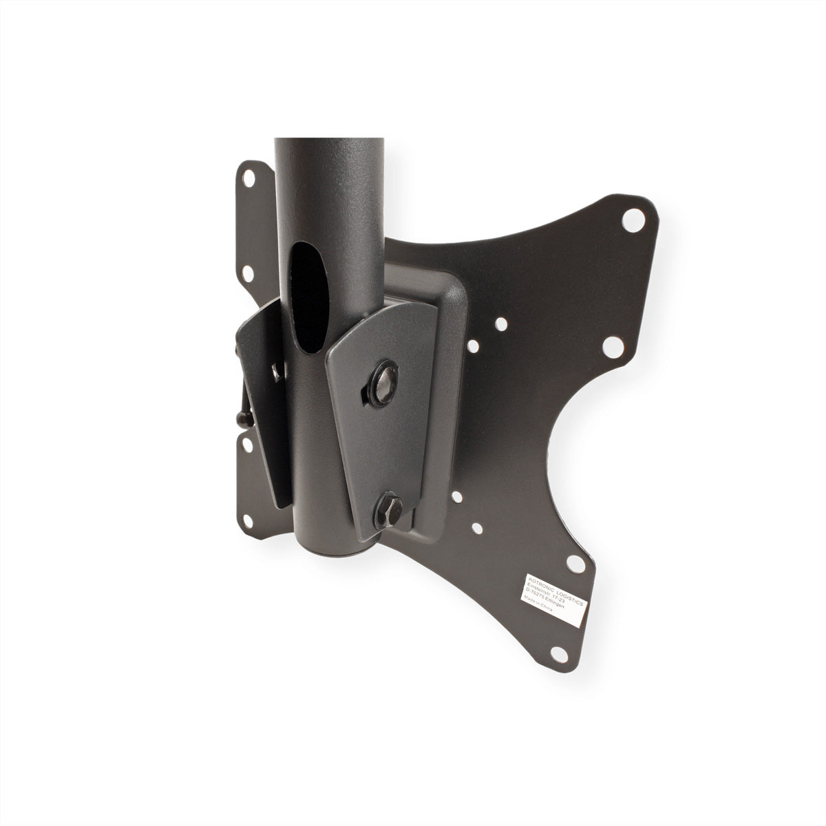 VALUE Deckenhalterung – bis 42" – VESA 75×75–200×200 – bis 50 kg, Teleskopmast, für 1 Display – Schwarz