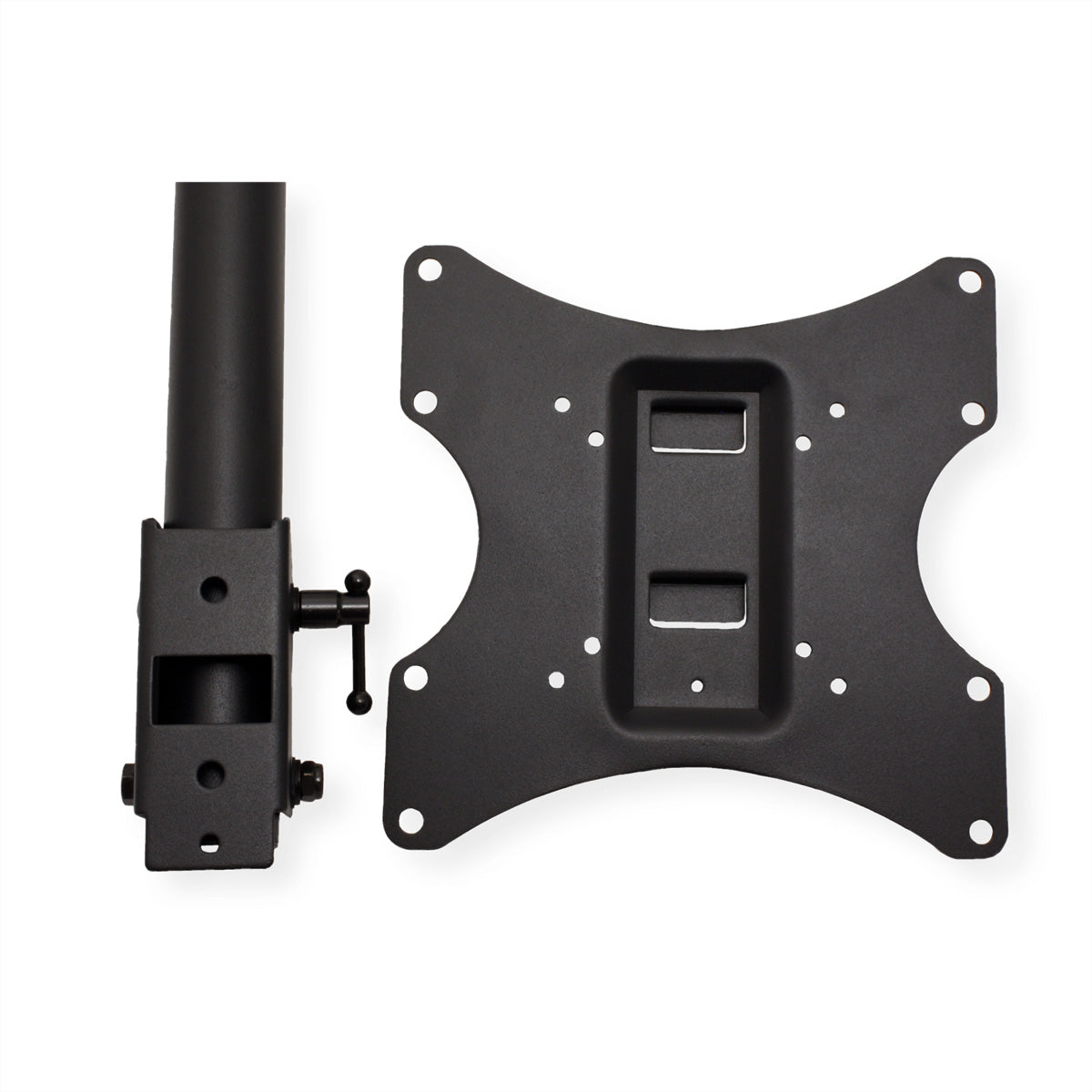 VALUE Deckenhalterung – bis 42" – VESA 75×75–200×200 – bis 50 kg, Teleskopmast, für 1 Display – Schwarz