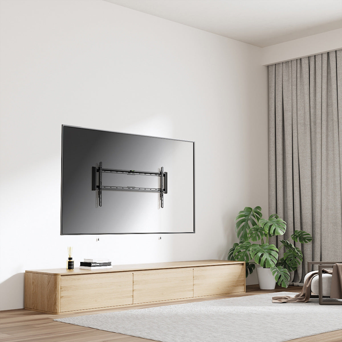VALUE Wandhalterung – Fix – 43–90" – VESA 200×200–800×400 – bis 75 kg – Schwarz