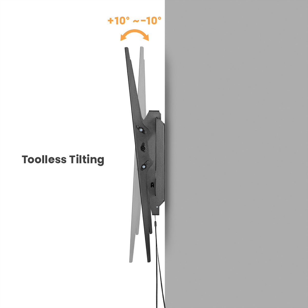 VALUE Wandhalterung – Neigbar – 60–120" – VESA 75×75–900×600 – bis 120 kg, Schwarz