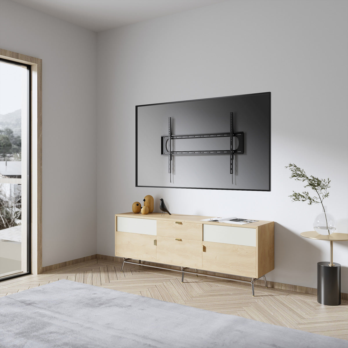 VALUE Wandhalterung – Neigbar – 60–120" – VESA 75×75–900×600 – bis 120 kg, Höhenverstellbar – Schwarz