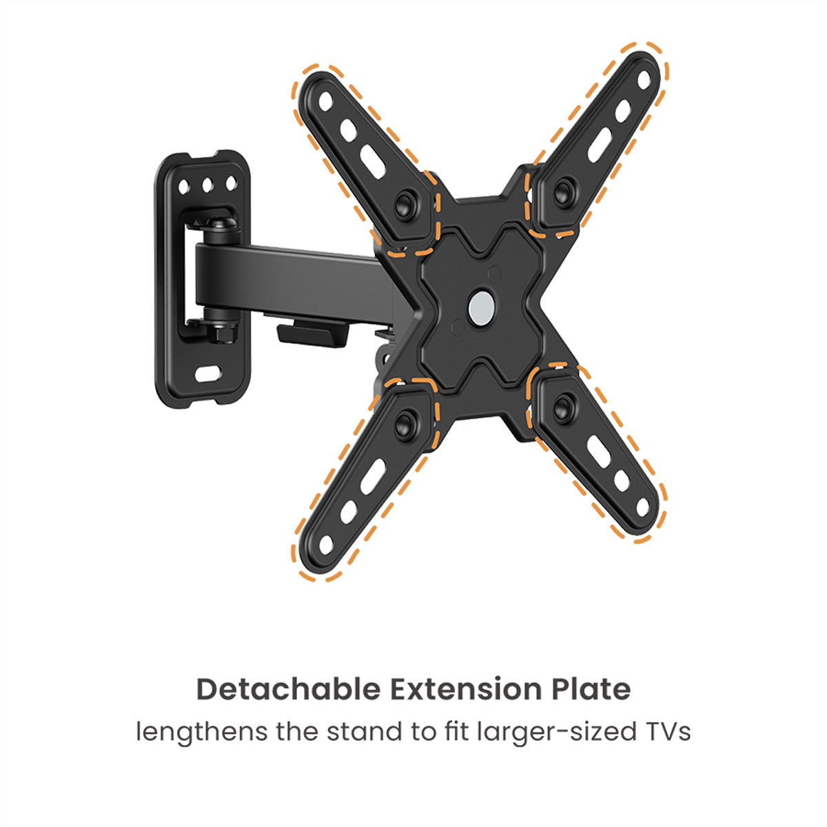 VALUE Wandhalterung – Vollbeweglich – 13–43" – VESA 75×75–200×200 – bis 20 kg, für TV und Monitore – Schwarz