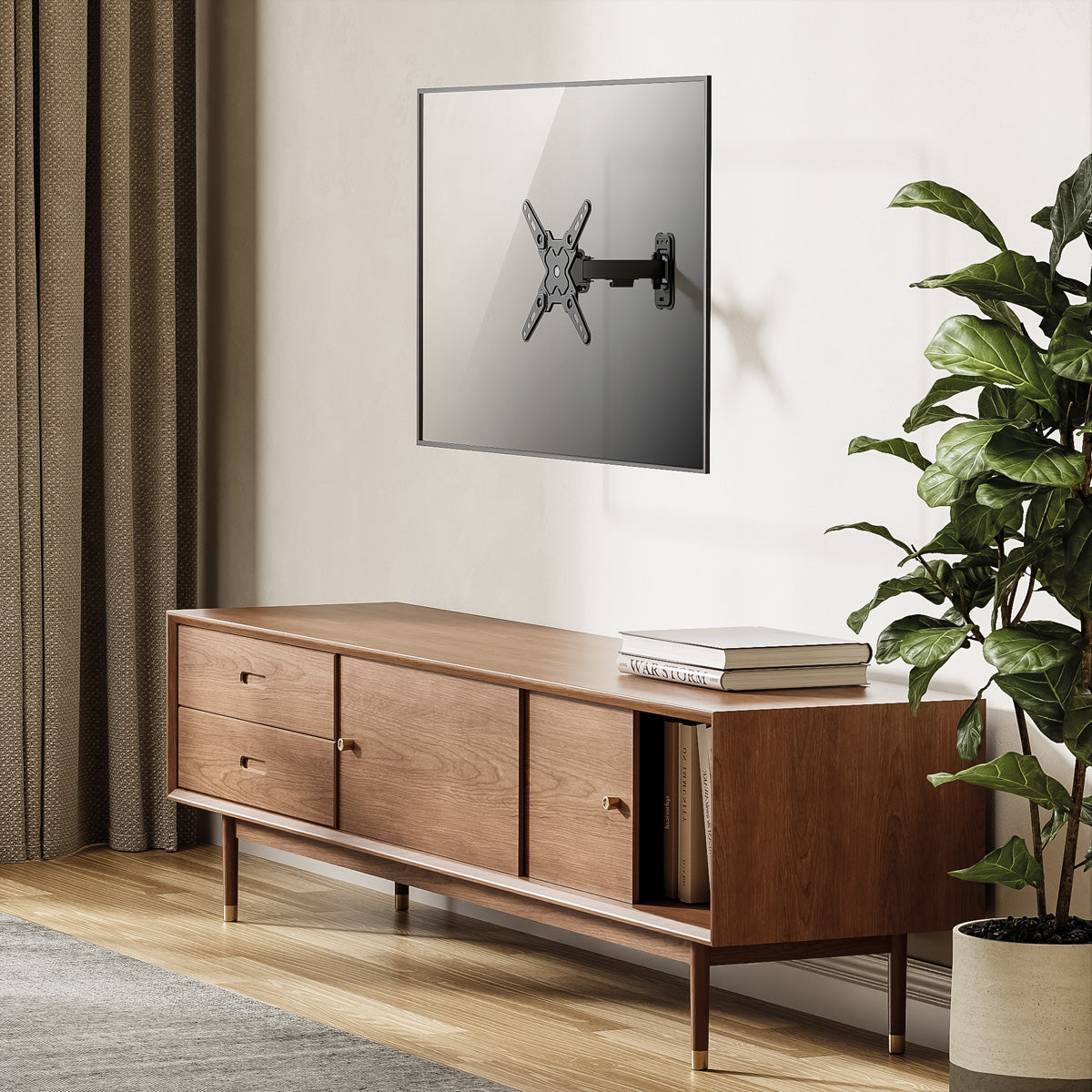 VALUE Wandhalterung – Vollbeweglich – 13–43" – VESA 75×75–200×200 – bis 20 kg, für TV und Monitore – Schwarz