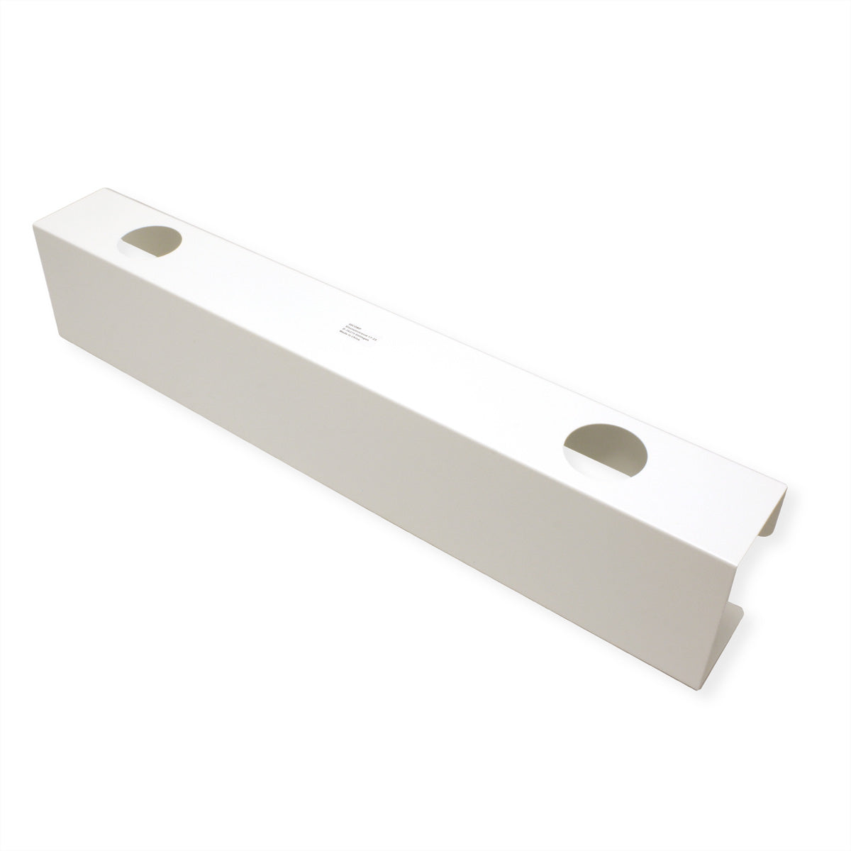 VALUE Untertisch-Kabelwanne – 76 × 600 × 114 mm – Stahl – Weiss, Untertischmontage