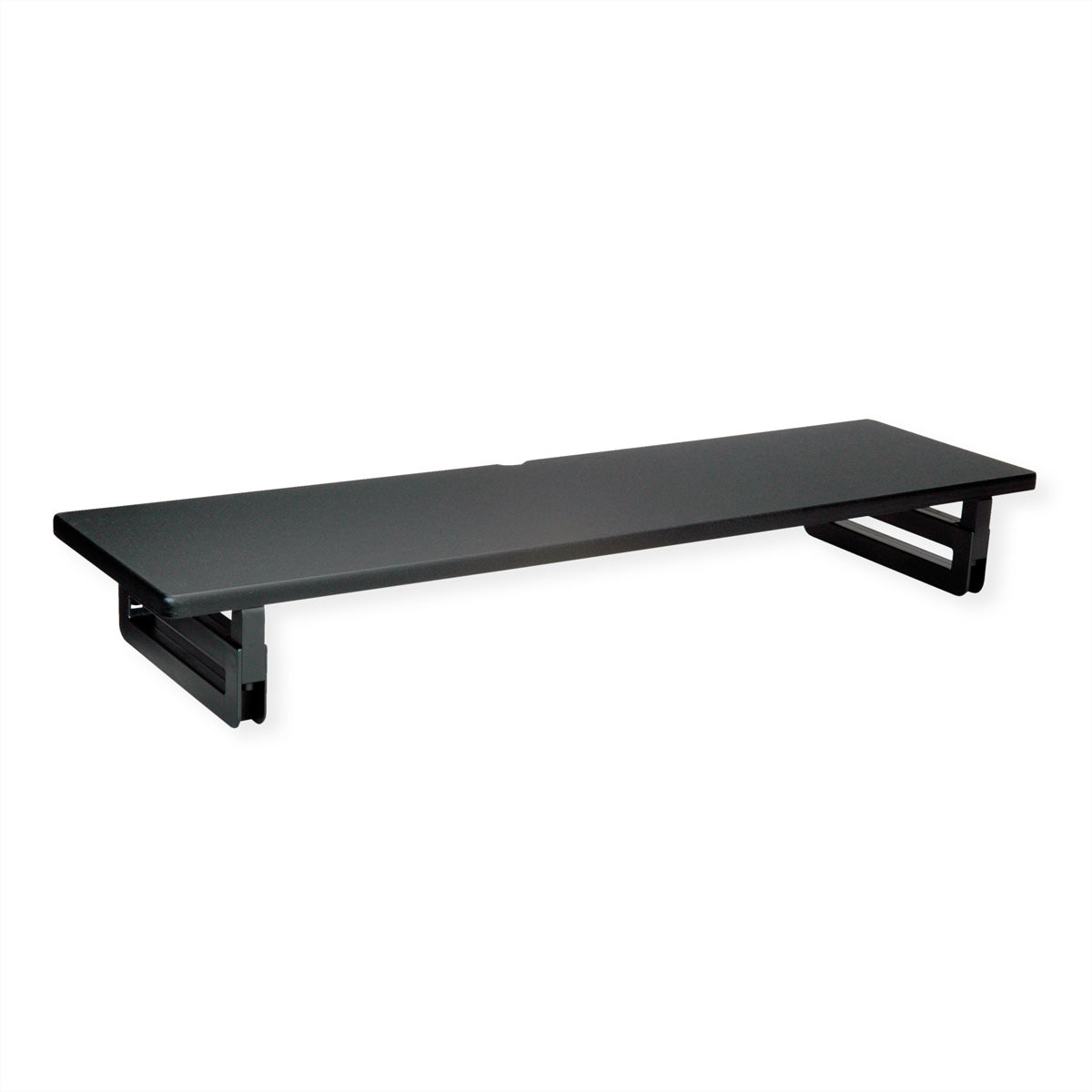 VALUE Monitor-/Laptop-Ständer – höhenverstellbar, extra-breit, bis 20 kg – 900 × 250 × 115 mm, Holz, Schwarz