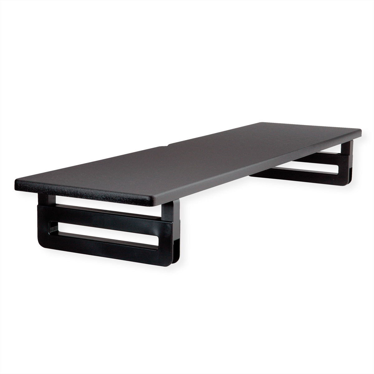 VALUE Monitor-/Laptop-Ständer – höhenverstellbar, extra-breit, bis 20 kg – 900 × 250 × 115 mm, Holz, Schwarz