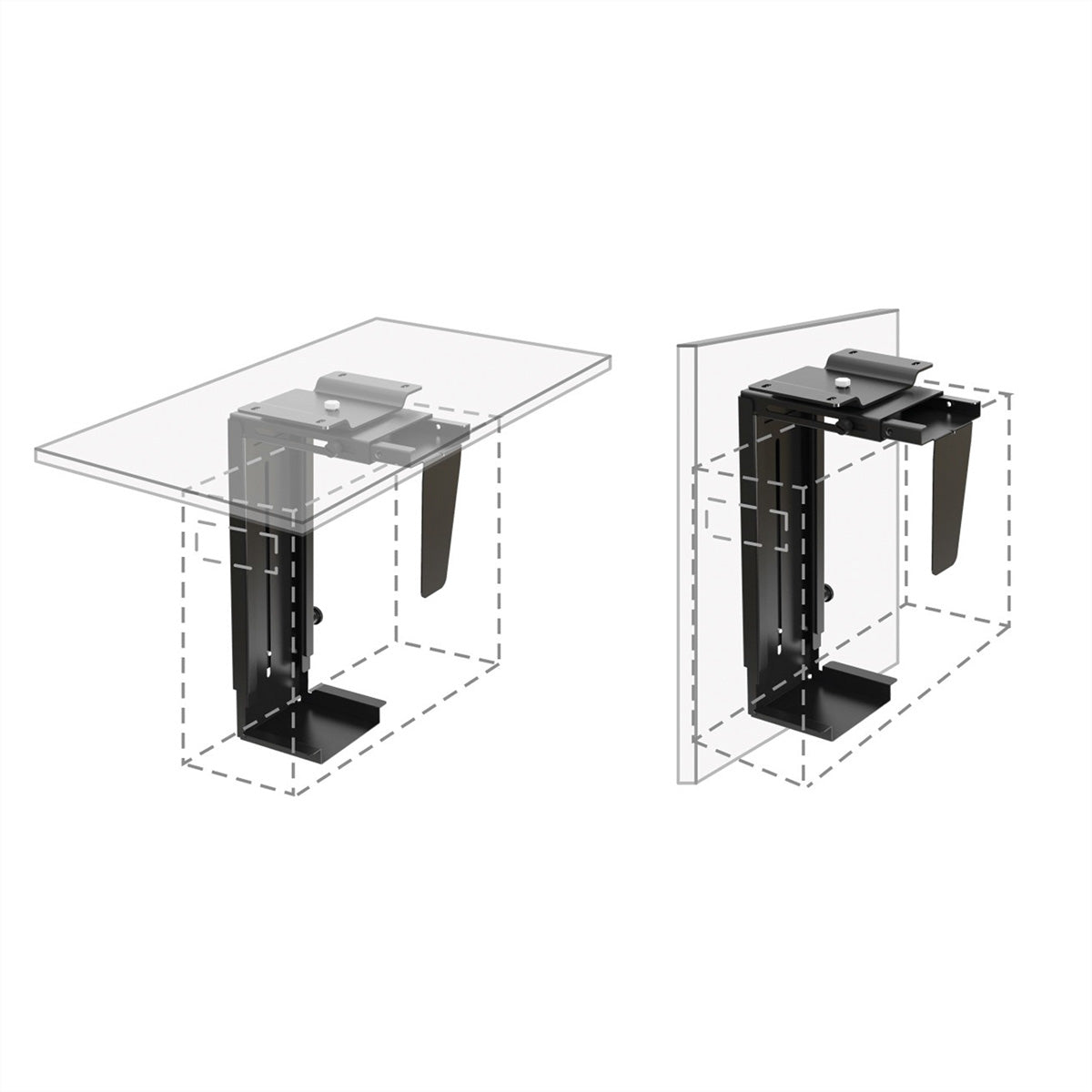 VALUE CPU-Halterung (Untertisch) – bis 10 kg, Schwarz, Stahl