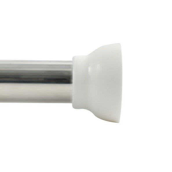 Spirella Duschvorhangstange Kreta – 125–220 cm, Aluminium/Metall, ohne Bohren, Silber