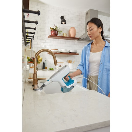 Black & Decker Dampfbesen – 500 ml, türkis, für Polstermöbel