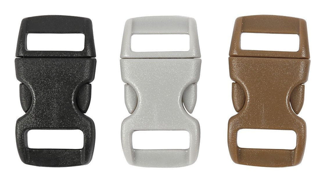 Creativ Company Klickverschluss, Kunststoff, 15 mm × 29 mm, Set à 100, Schwarz/Grau/Braun