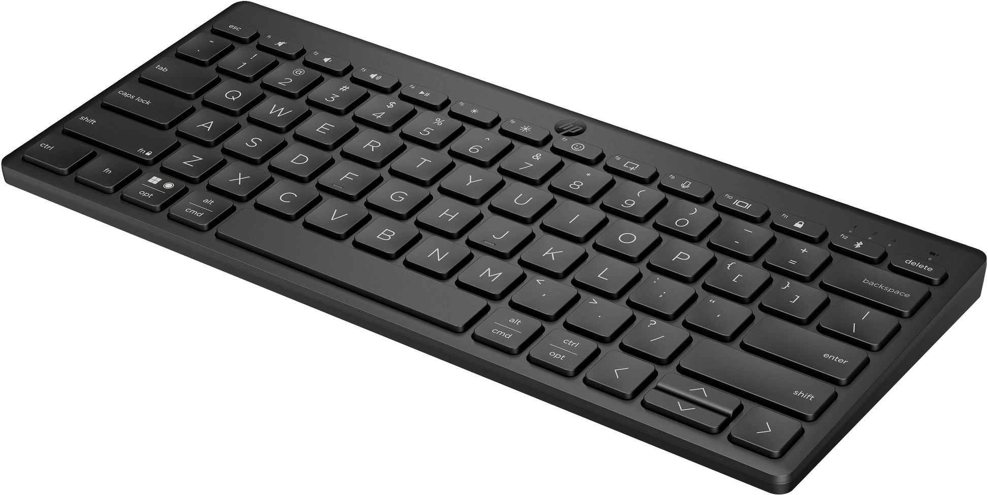 HP 355 Compact Multi Nordic – Kompakte Tastatur – Mechanisch – Bluetooth 5,2 – Ohne Ziffernblock – Schwarz