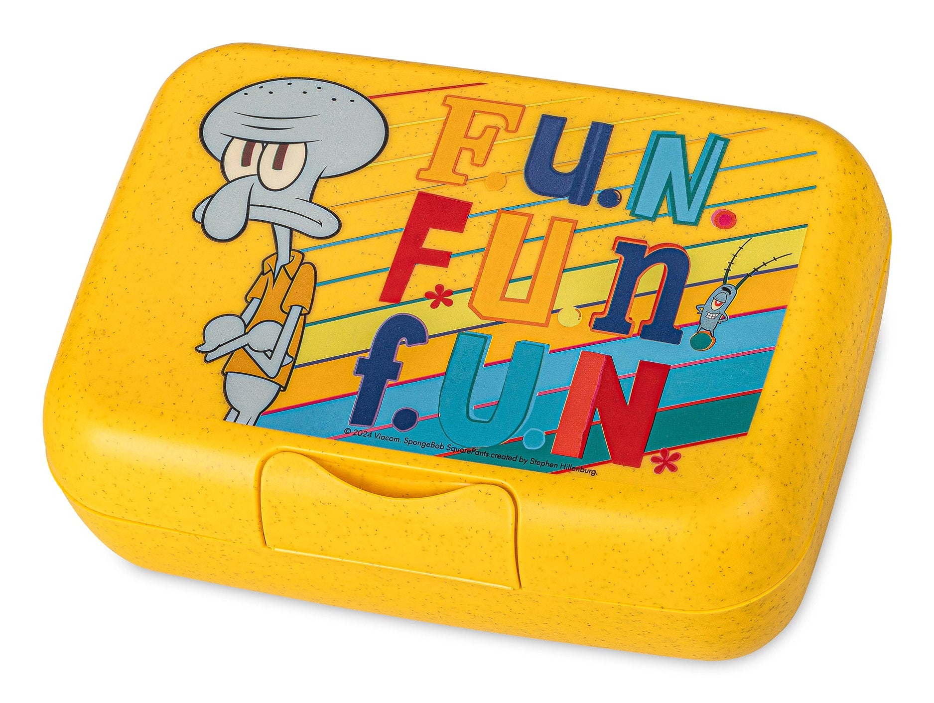 Koziol Lunchbox CANDY L SQUIDWARD – 19,0 × 13,5 × 6,5 cm, Kunststoff (biozirkulär), mit Trennschale