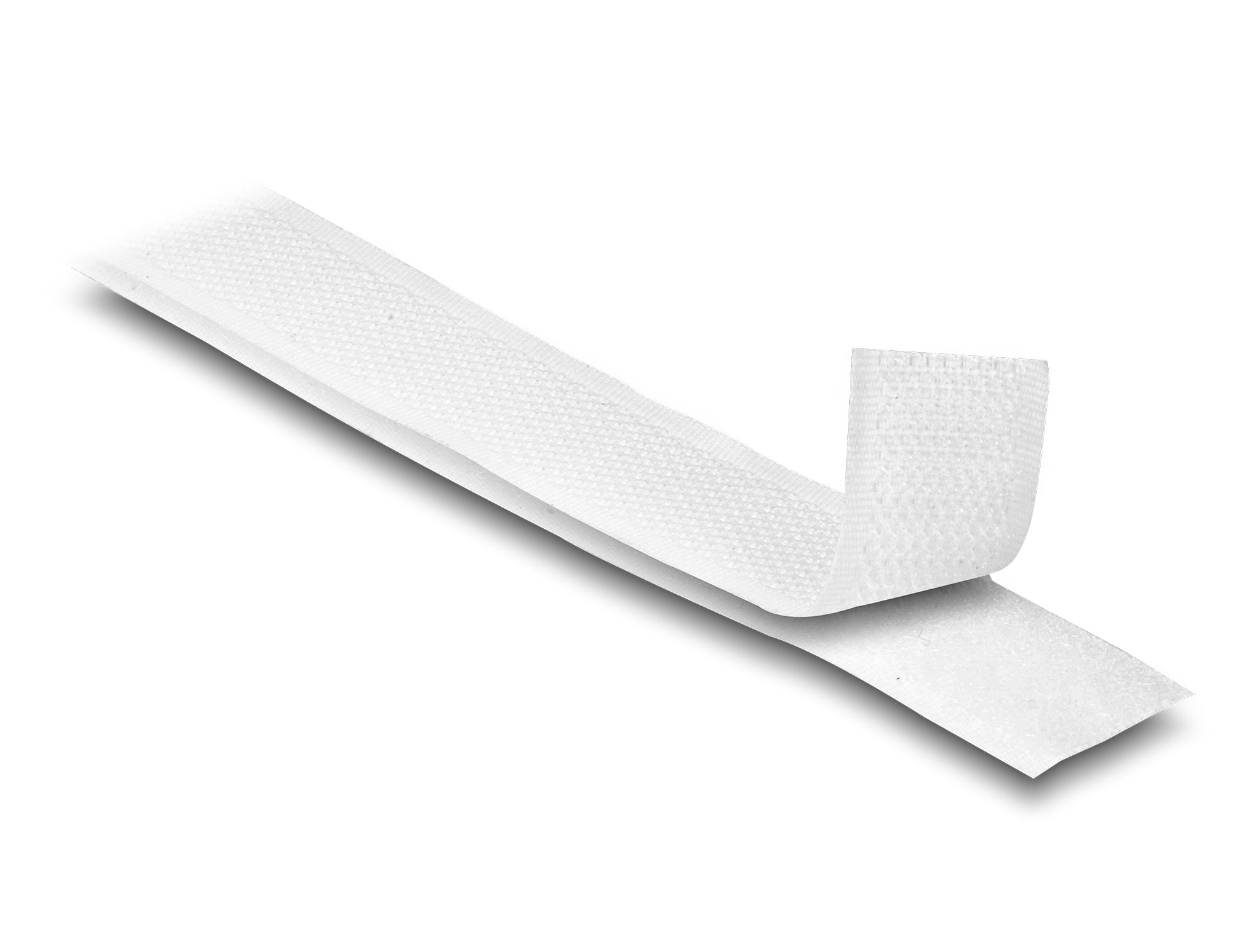 DeLOCK Klettband, 20 mm × 15 m, weiss, 1 Stück
