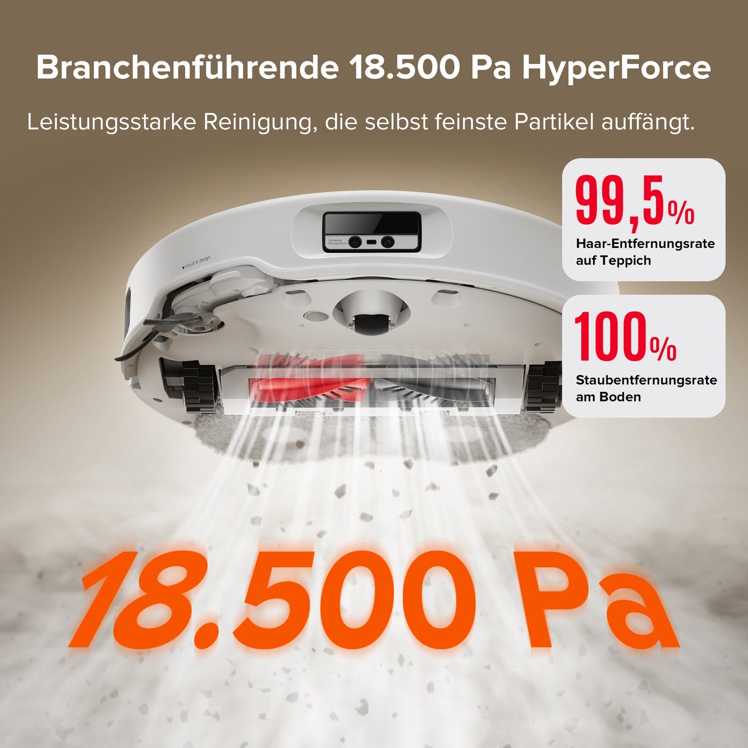 Roborock Saugroboter Qrevo Curv 5A1 – Max. Laufzeit 190 min, 2,7 l, Akkubetrieb, 34,7 × 35,2 × 10,3 cm