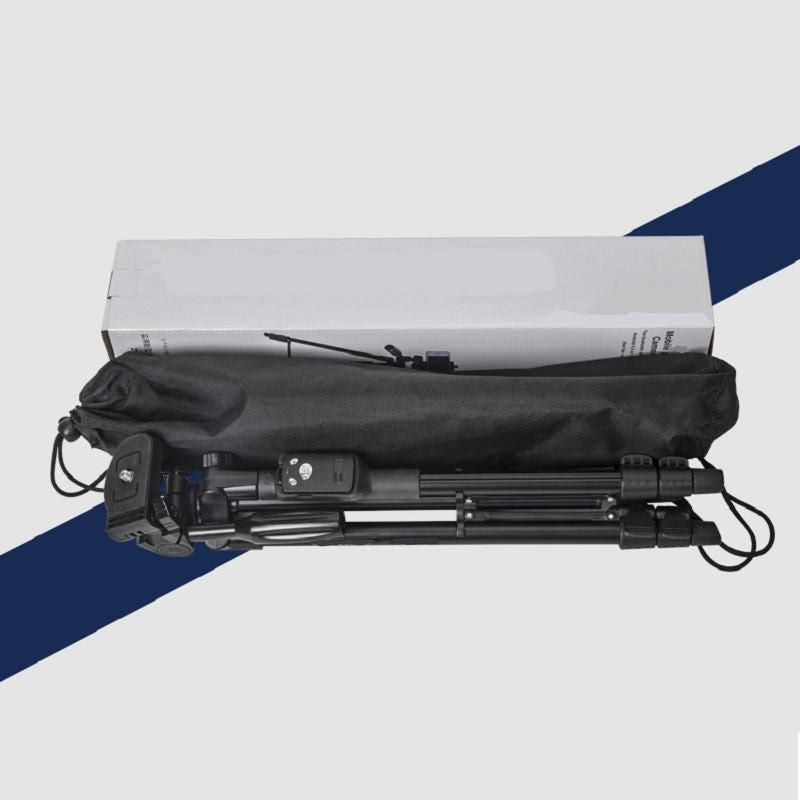 CoreParts Stativ – 57 cm – für 4–7" Smartphones, alle Kameras – mit Tragetasche