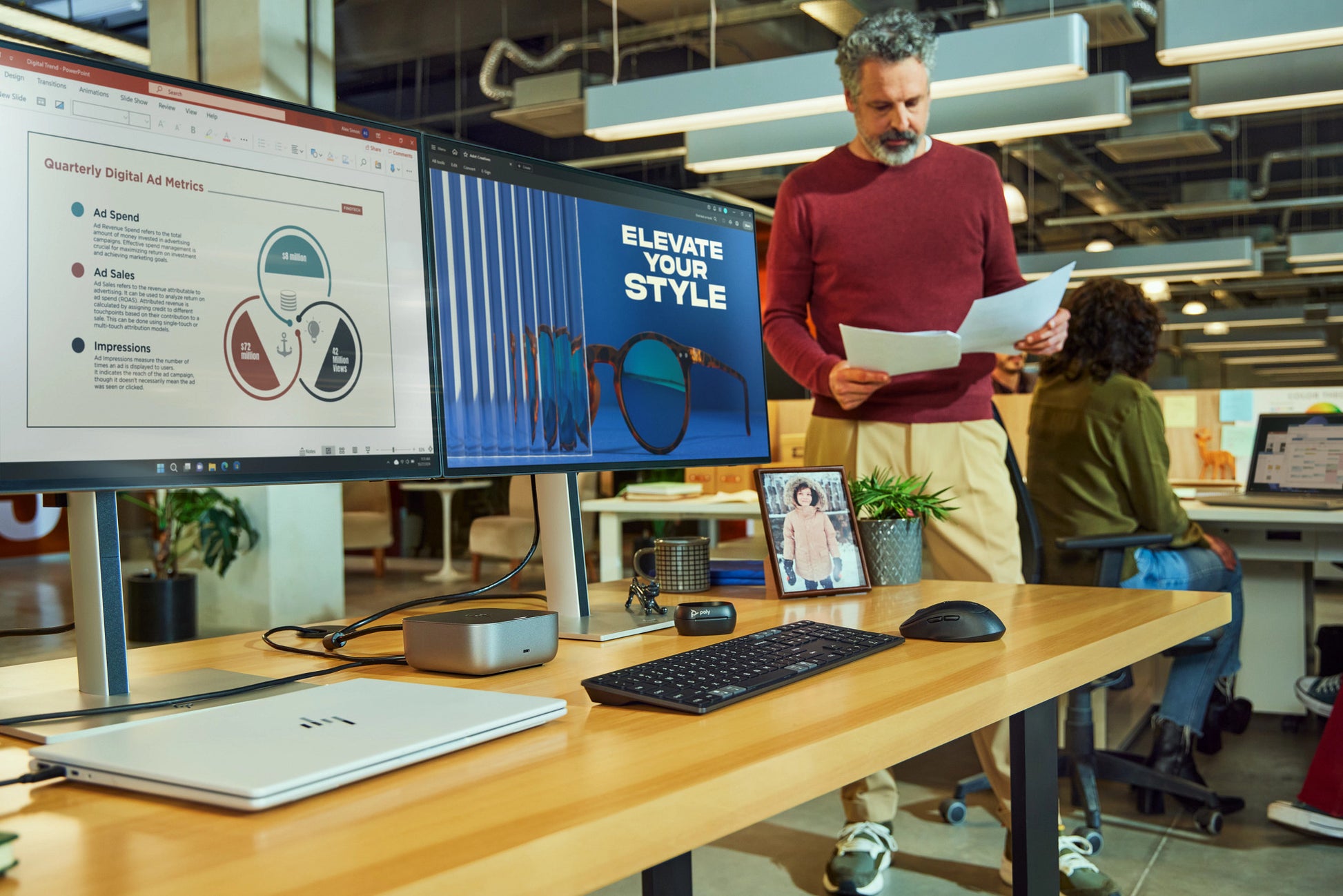 HP G6 Dockingstation – Thunderbolt 4, 2× DP, 1× HDMI, 3× USB-A, 2× USB-C, 100 W PD, 2,5GbE