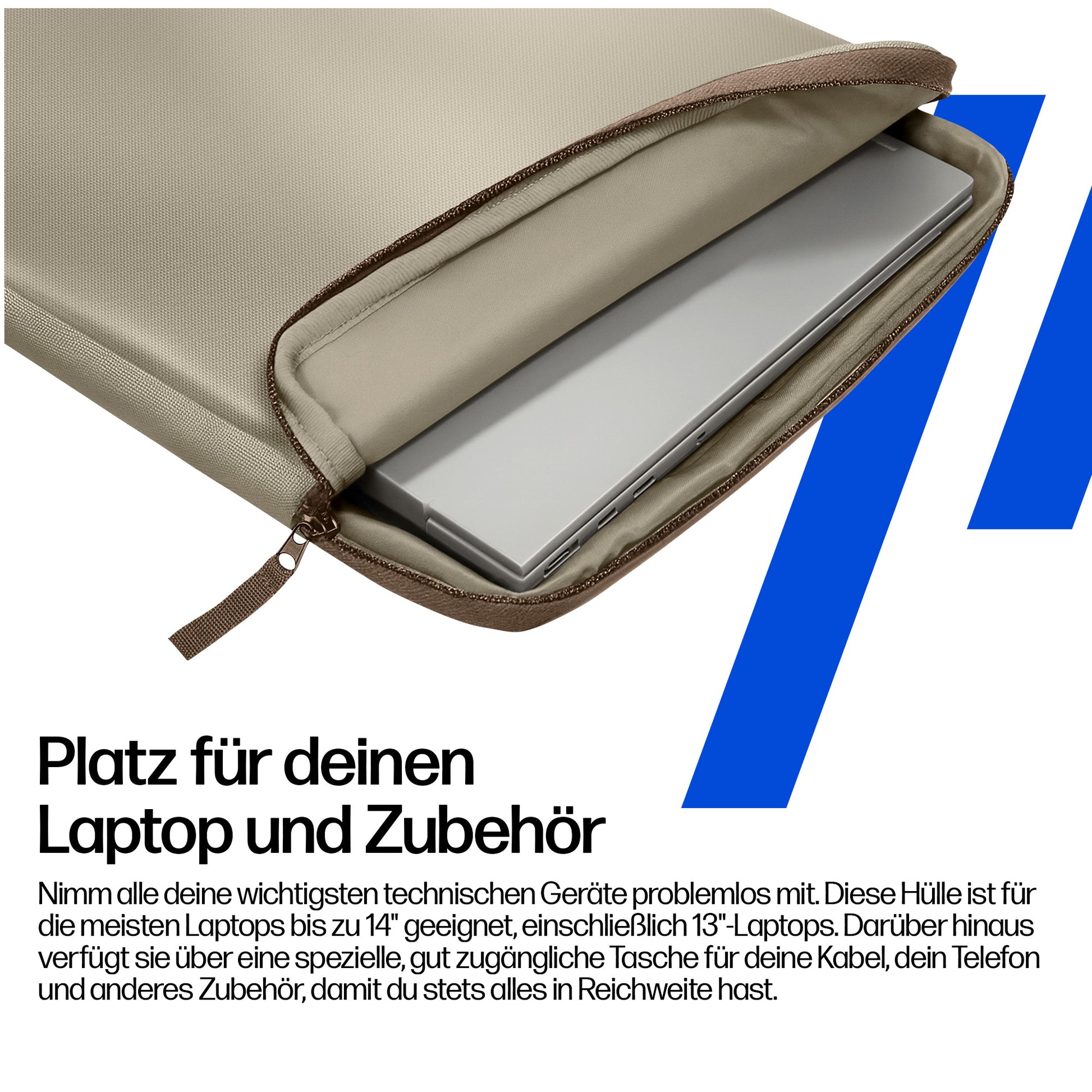 HP Notebook-Schutzhülle bis 14" – Latte Taupe
