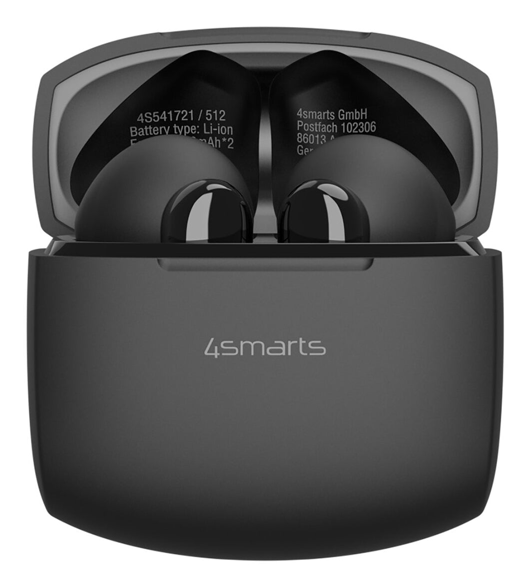 4smarts SkyBuds Air TWS In-Ear – Qi-Ladecase, Schwarz, BT 5.4