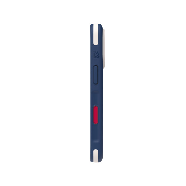 ZAGG Sedona Snap Backcover – für Apple iPhone 17 Pro, Graphen, Blau/Weiss/Rot, bis 4 m Sturzsicher