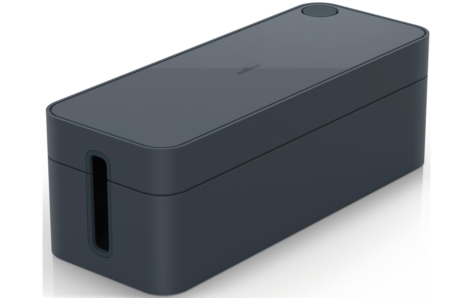 Durable Kabelbox – 406 × 156 mm, Kunststoff, Graphit, für 5-fach-Steckdosenleiste