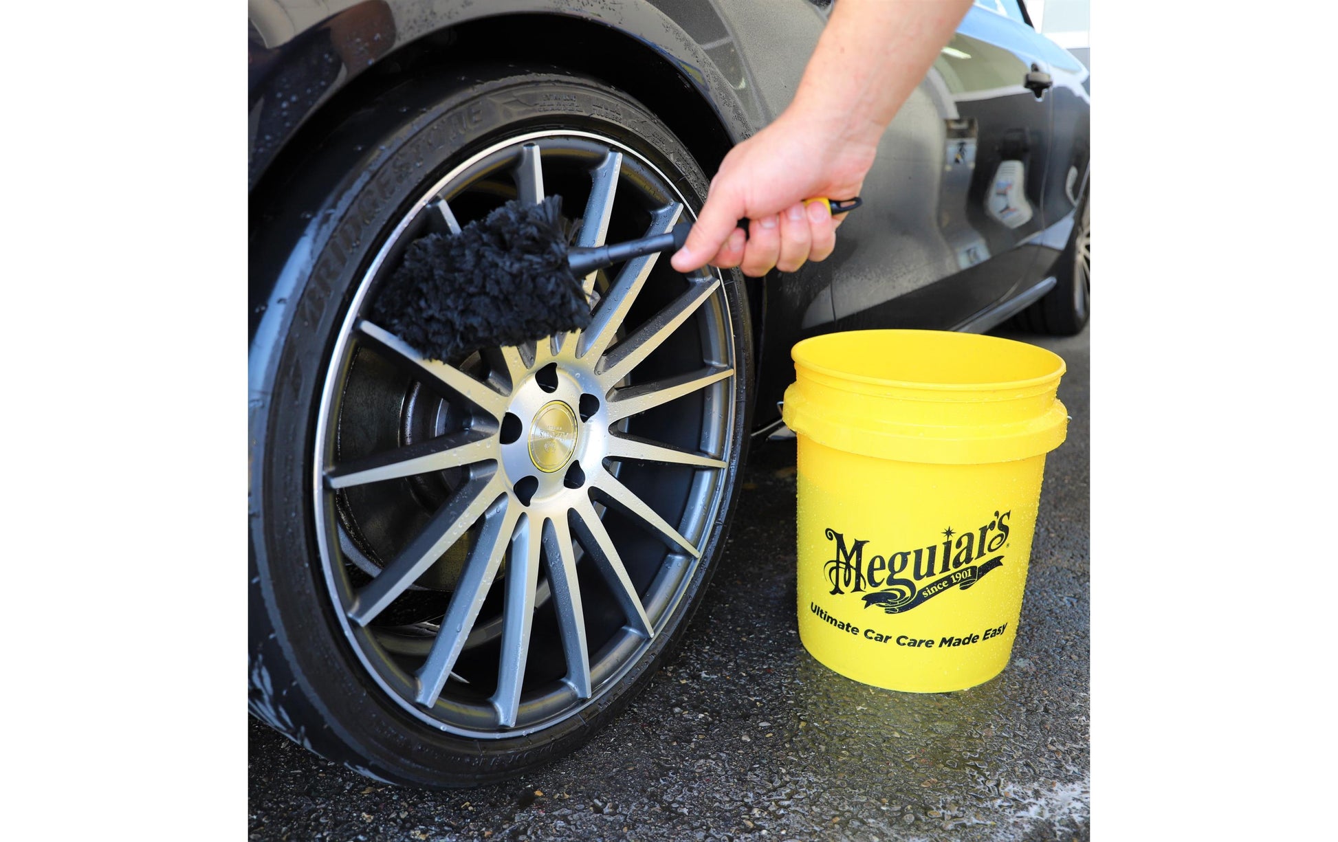 Meguiar's Felgenspeichenbürste – 35 cm, Mikrofaser, Schwarz