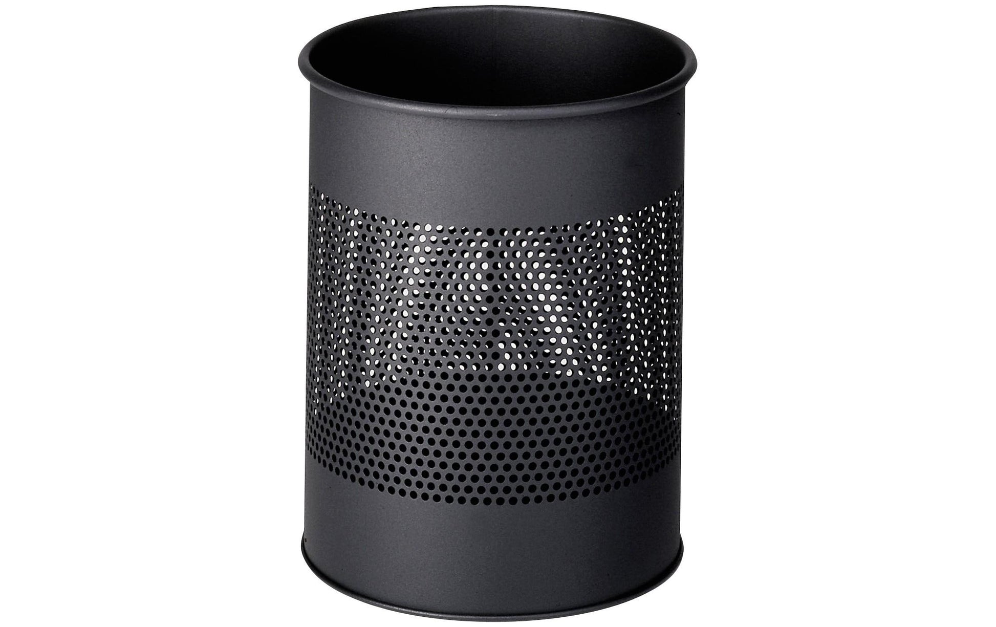 Durable Papierkorb – 15 l – Metall, Anthrazit – Ø 260 × H 315 mm