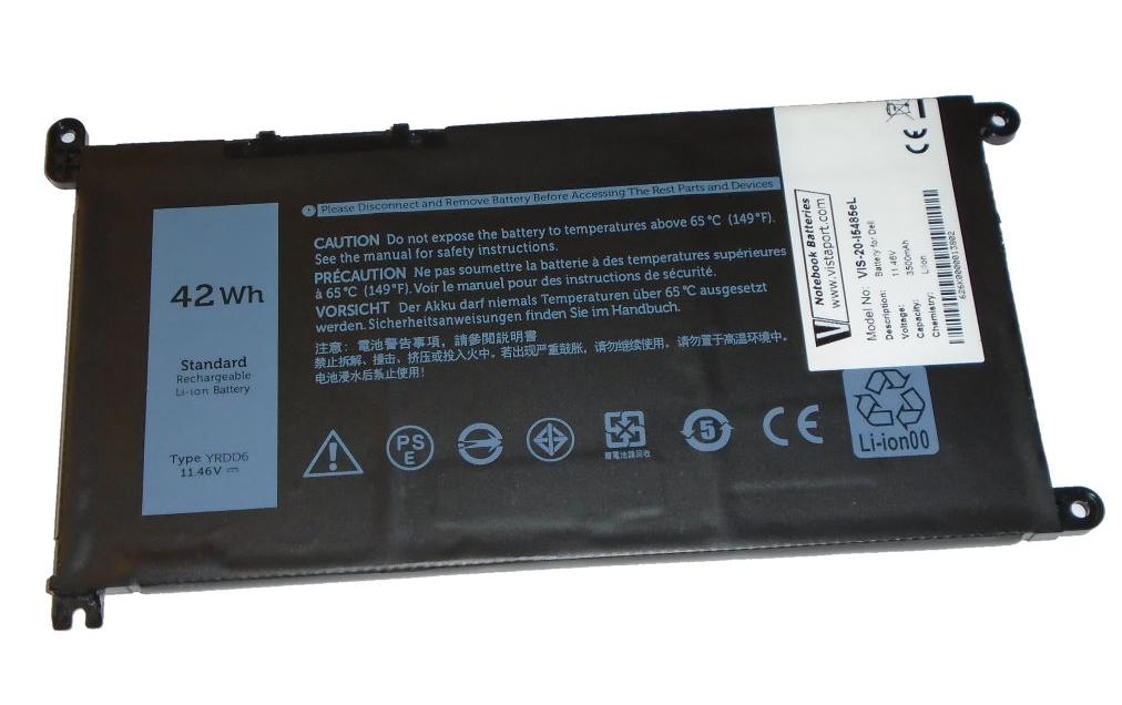 Vistaport Notebook-Akku – für Dell Inspiron 14 5482/5485 – 42 Wh, 11,5 V – Schwarz
