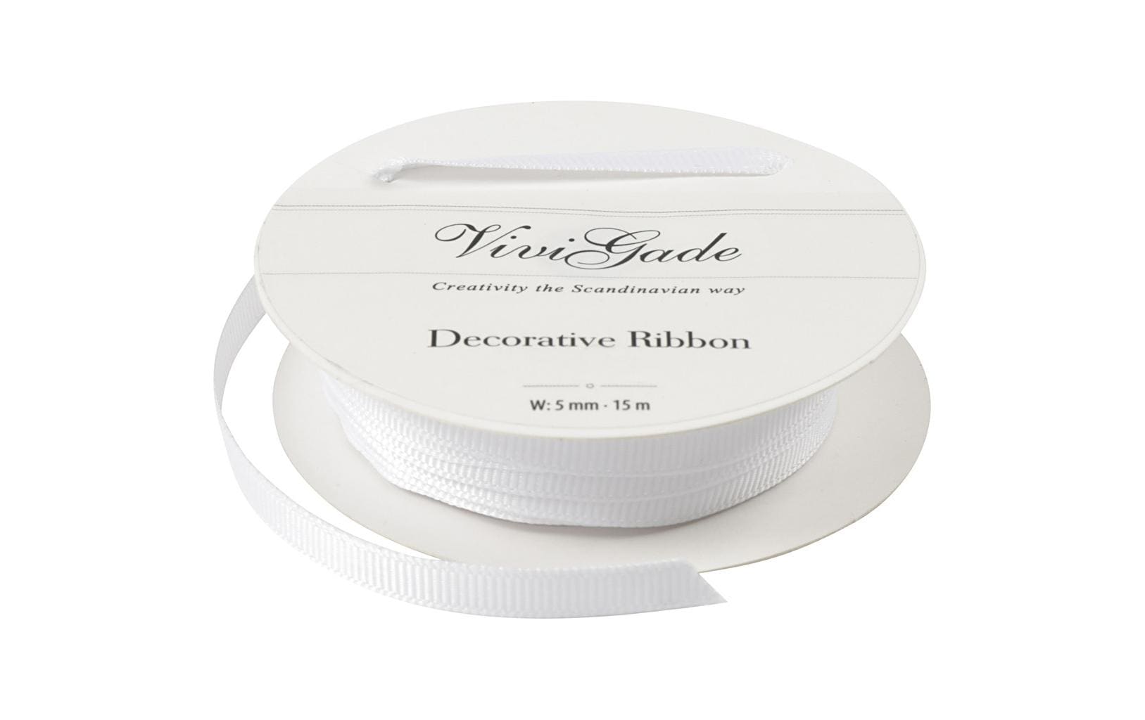 Creativ Company Bast, weiss, 6 mm × 15 m