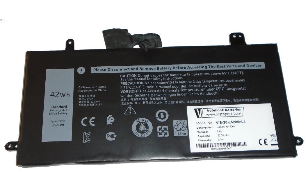 Vistaport Notebook-Akku – für Dell Latitude 5285, 5290 – 42 Wh, 8 V, 4 Zellen – Schwarz