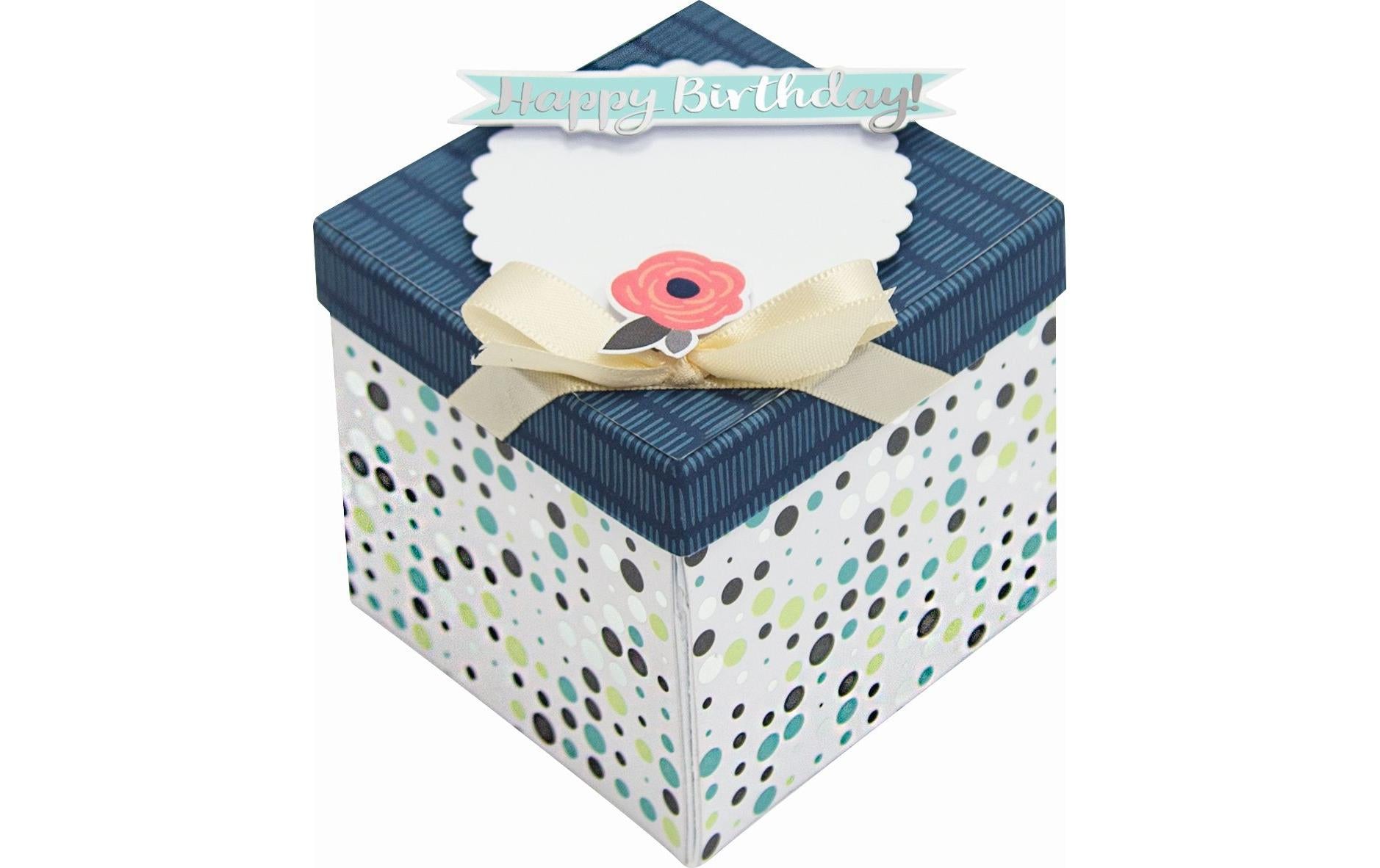 Folia Geschenkbox – Party – Bastelset – zum Basteln – 75 × 75 × 75 mm