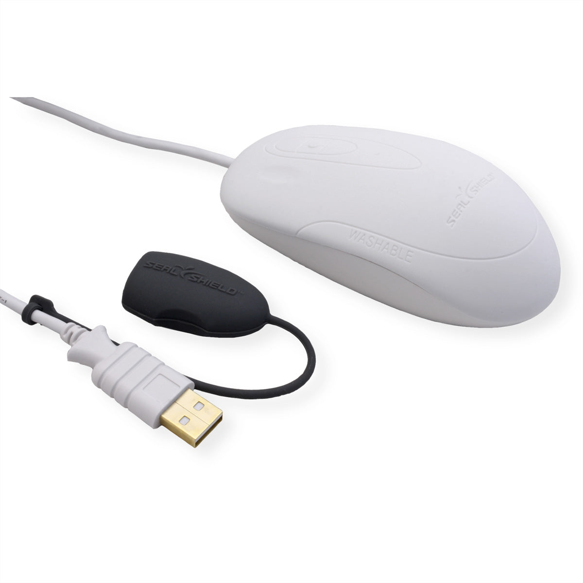 Seal Shield Scroll Wheel SSWM3 – Hygiene-/Medizin-Maus – Kabelgebunden (USB-A), IP68, Weiss