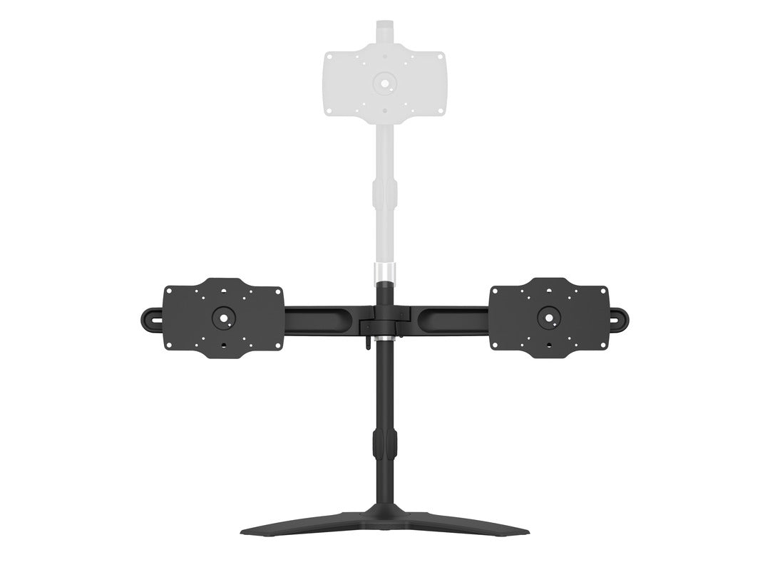 Multibrackets 7419 – Tischhalterung, Dual, Standfuss, bis 32", VESA 75 × 75/100 × 100 mm, 30 kg, drehbar, schwarz