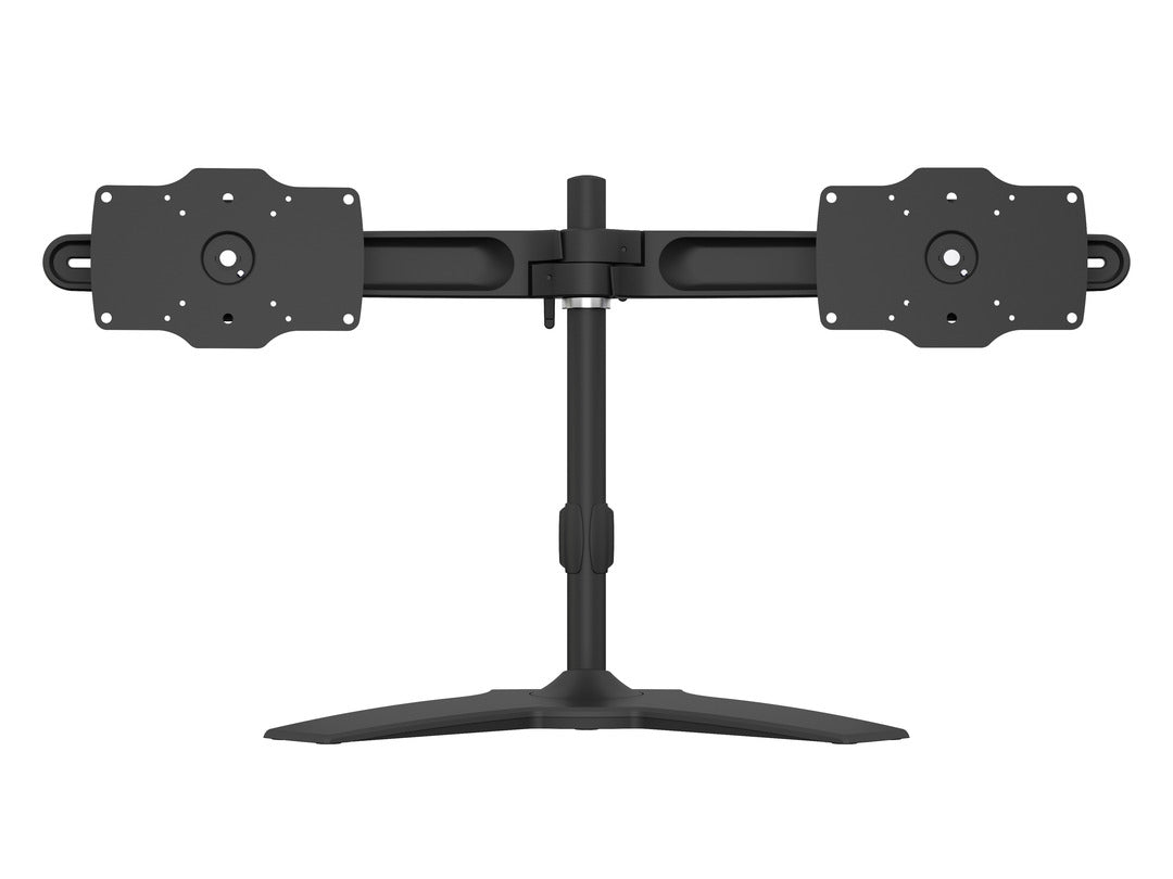 Multibrackets 7419 – Tischhalterung, Dual, Standfuss, bis 32", VESA 75 × 75/100 × 100 mm, 30 kg, drehbar, schwarz
