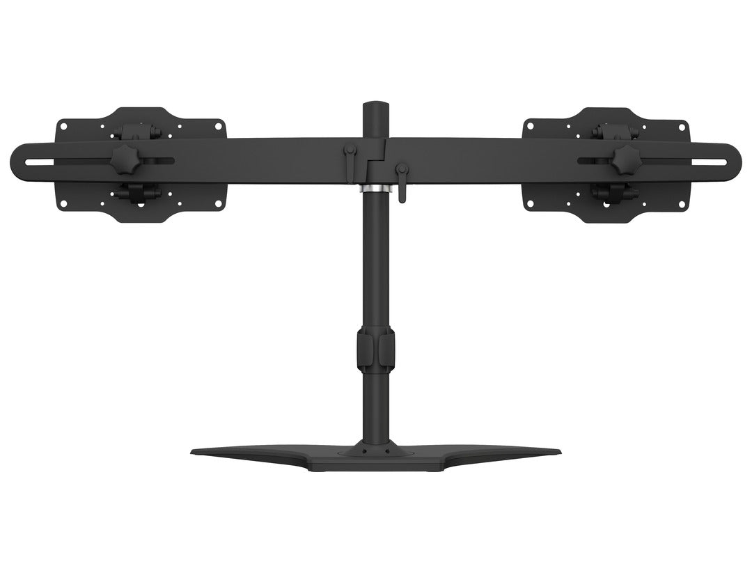 Multibrackets 7419 – Tischhalterung, Dual, Standfuss, bis 32", VESA 75 × 75/100 × 100 mm, 30 kg, drehbar, schwarz
